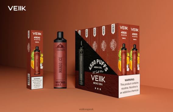 VEIIK Vape 7000 BLTRB8 Mango Ice | VEIIK Micko Era 4500 Puffs Disposable 30 mg