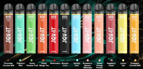 VEIIK Vape Review BLTRB54 Multiple Flavors | VEIIK Squat Mesh 1800 Puffs Disposable Vape Pen 10pcs