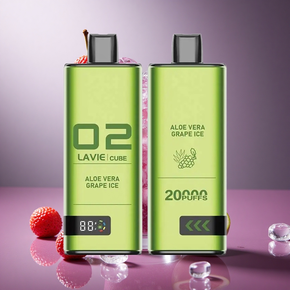 Aloe Vera Grape Ice Lavie Cube 20000 Puffs 28ML 600mAh Disposable Vape