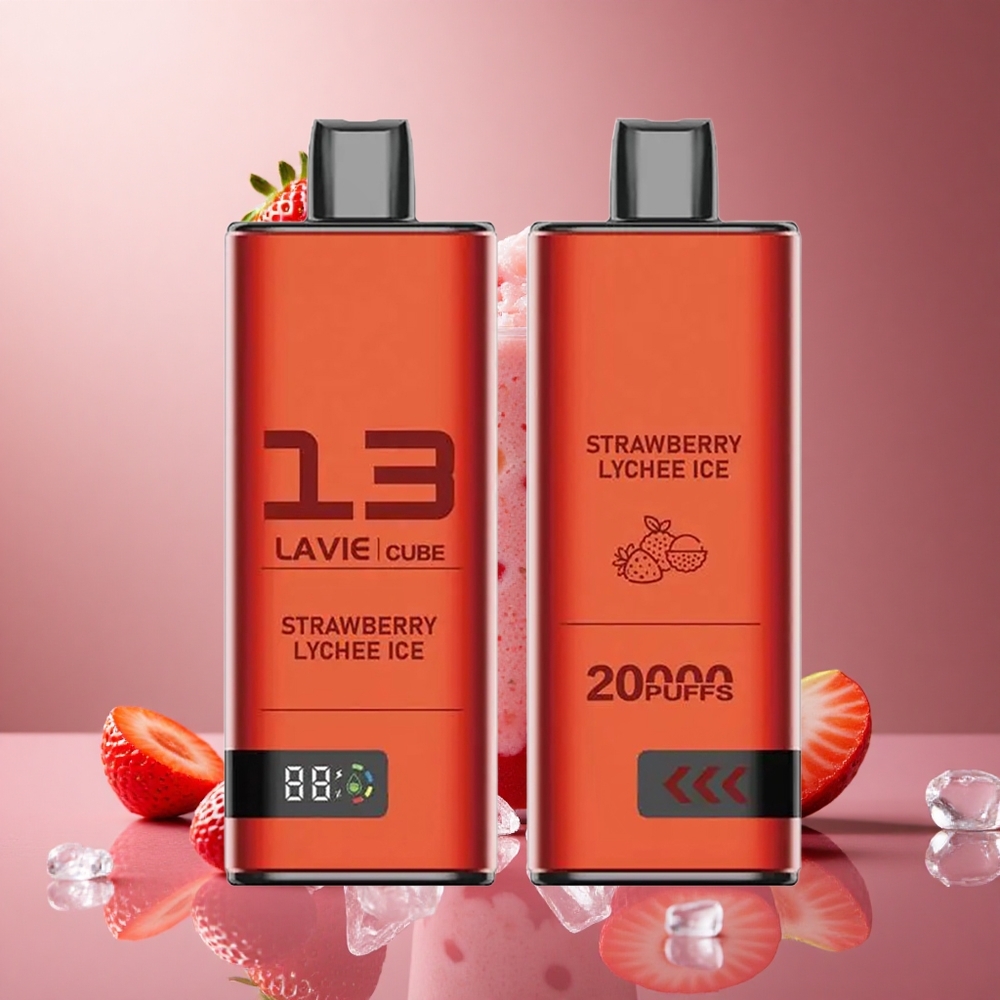 Strawberry Lychee Ice Lavie Cube 20000 Puffs 28mL Disposable Vape