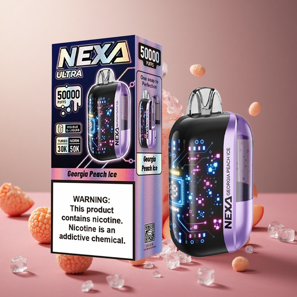 Georgia Peach Ice NEXA Ultra 50000 Puffs 20ml Prefilled 800mah Battery Capacity