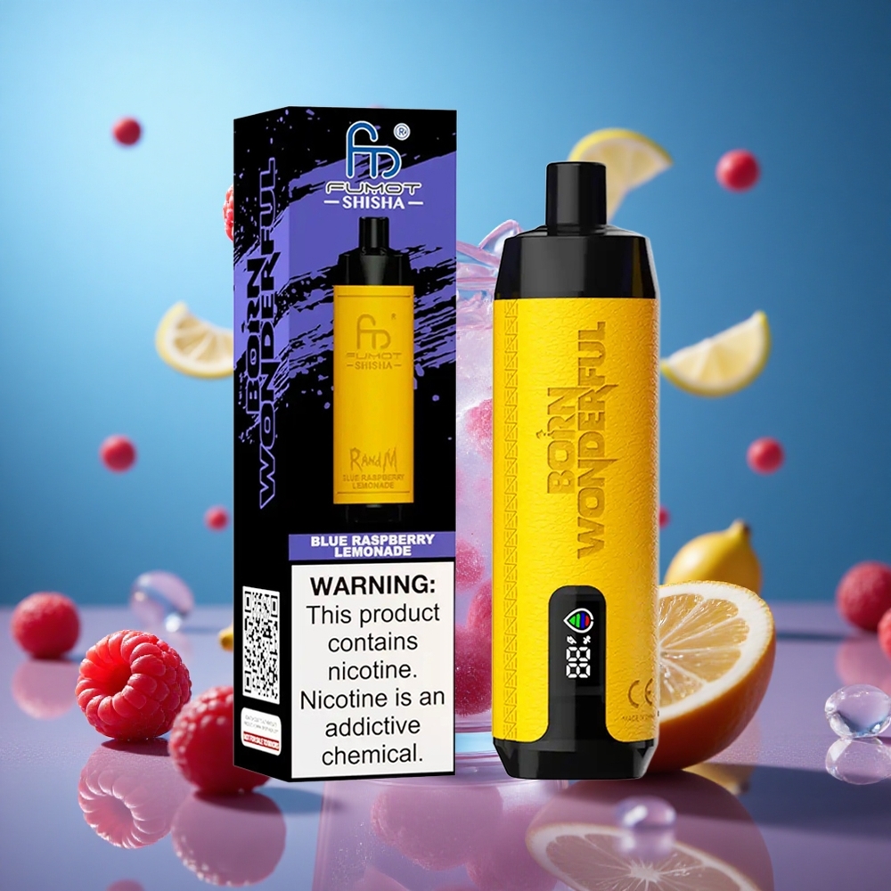 Blue Raspberry Lemonade RandM Fumot Shisha 10000 Puffs 18ml Prefilled