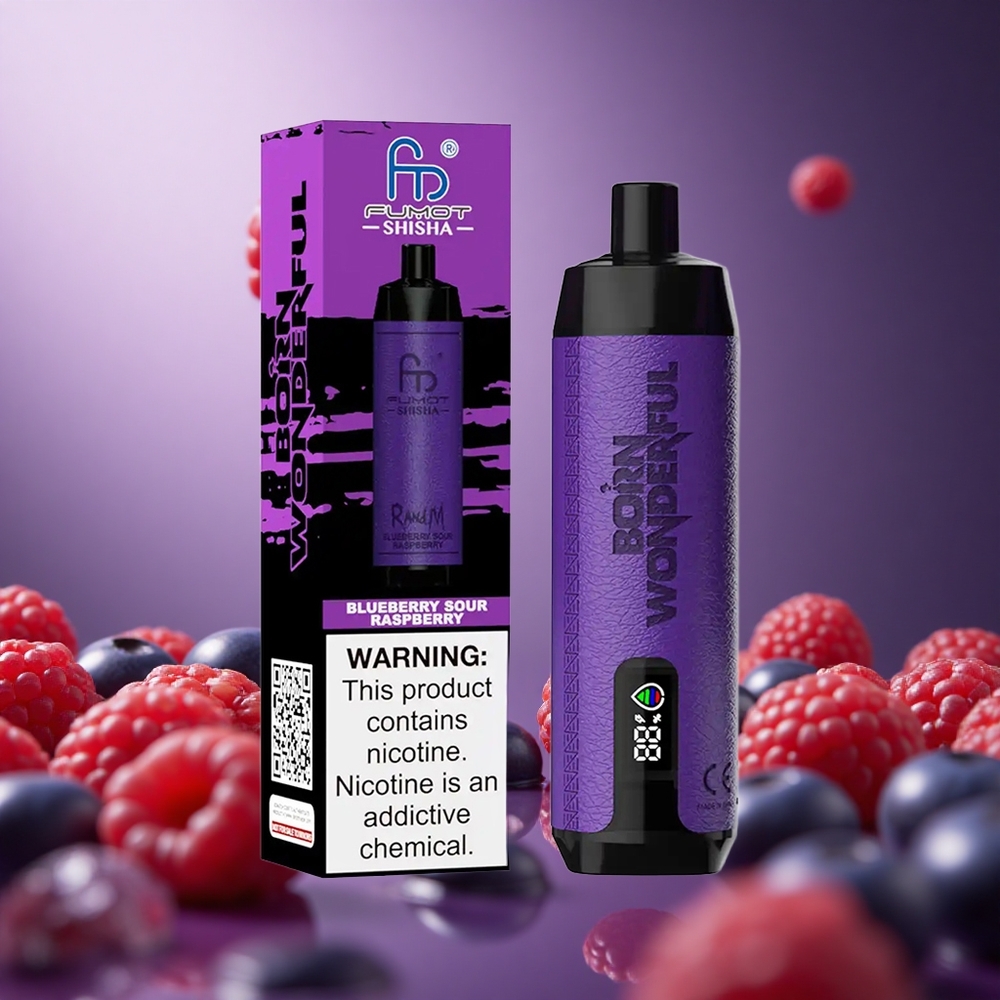 Blueberry Sour Raspberry RandM Fumot Shisha 10000 Puffs 18ml Prefilled