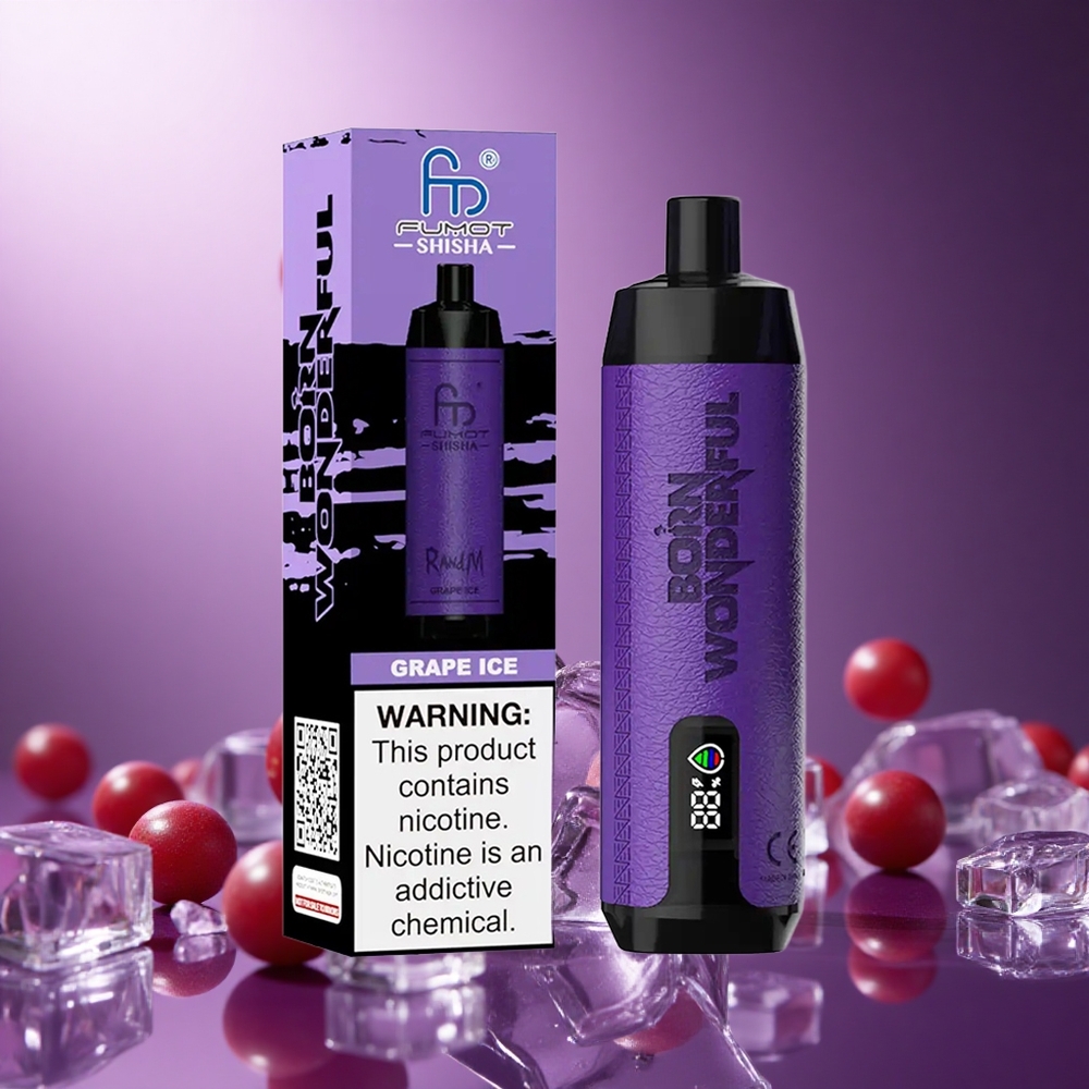 Grape Ice RandM Fumot Shisha 10000 Puffs 18ml Prefilled e-liquid