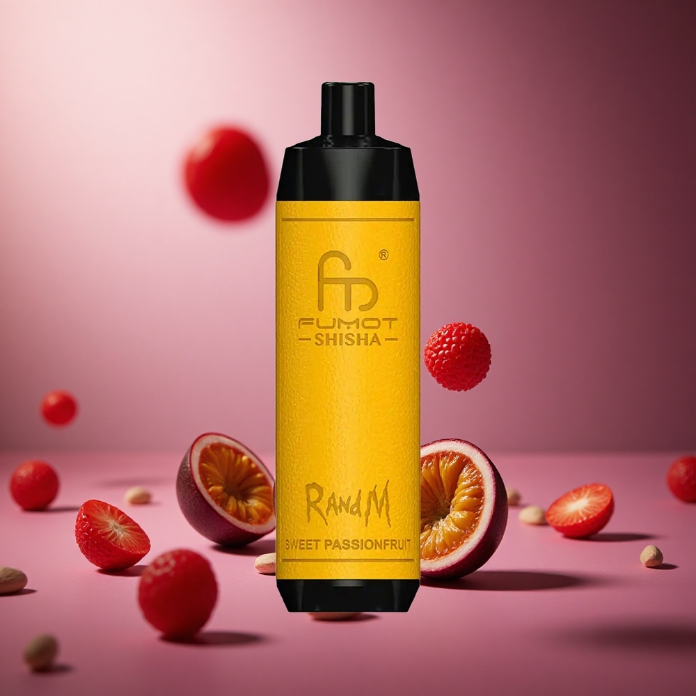 Sweet Passion Fruit RandM Fumot Shisha 10000 Puffs 18ml Prefilled e-liquid