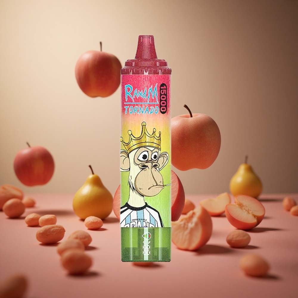 Apple Peach Pear RandM Tornado 15000 Puffs 25ml Disposable Vape