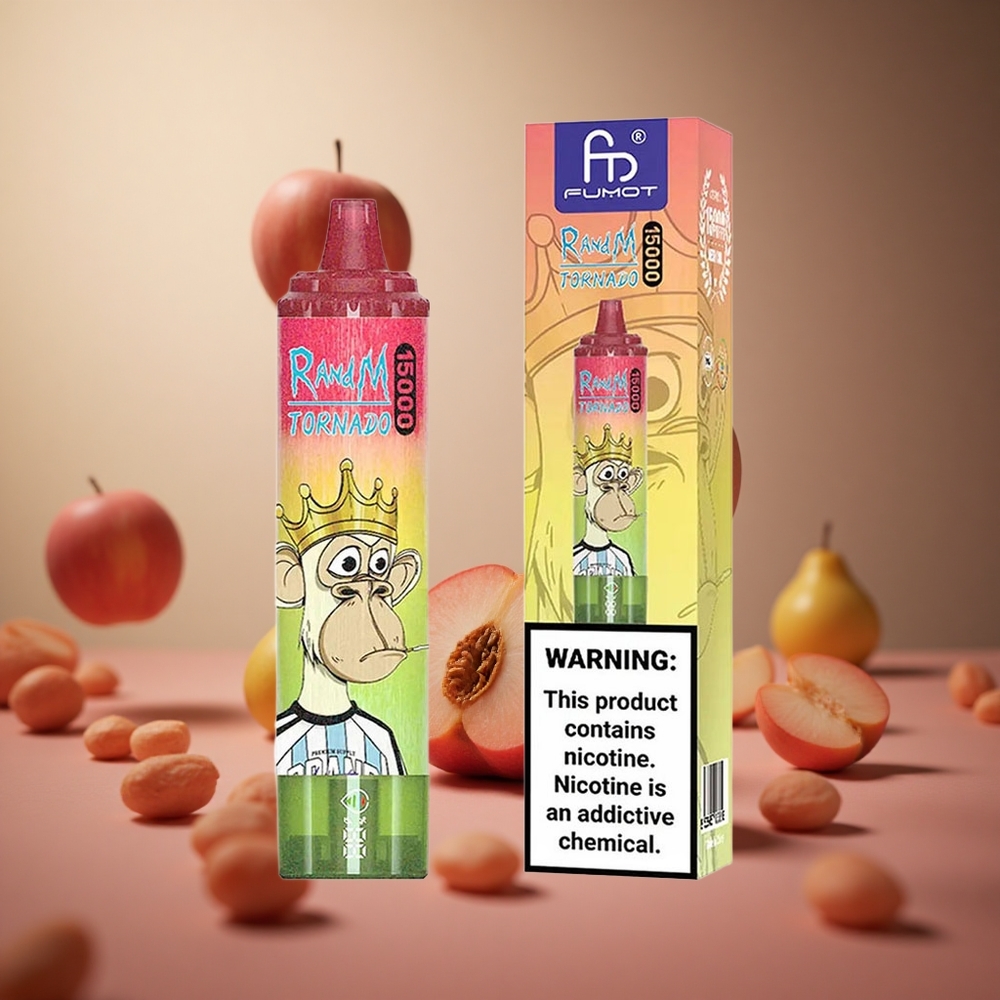 Apple Peach Pear RandM Tornado 15000 Puffs 25ml Disposable Vape