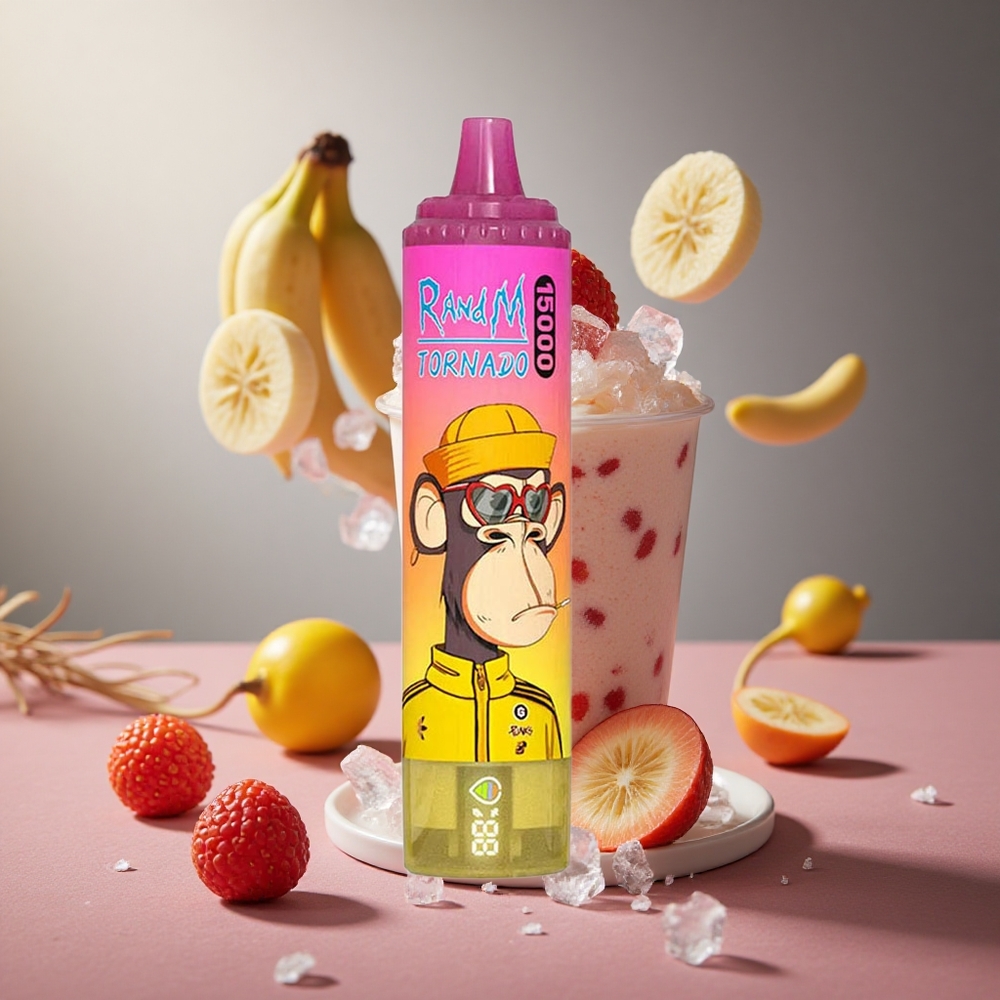 Banana Ice RandM Tornado 15000 Puffs 25ml Mesh Coil