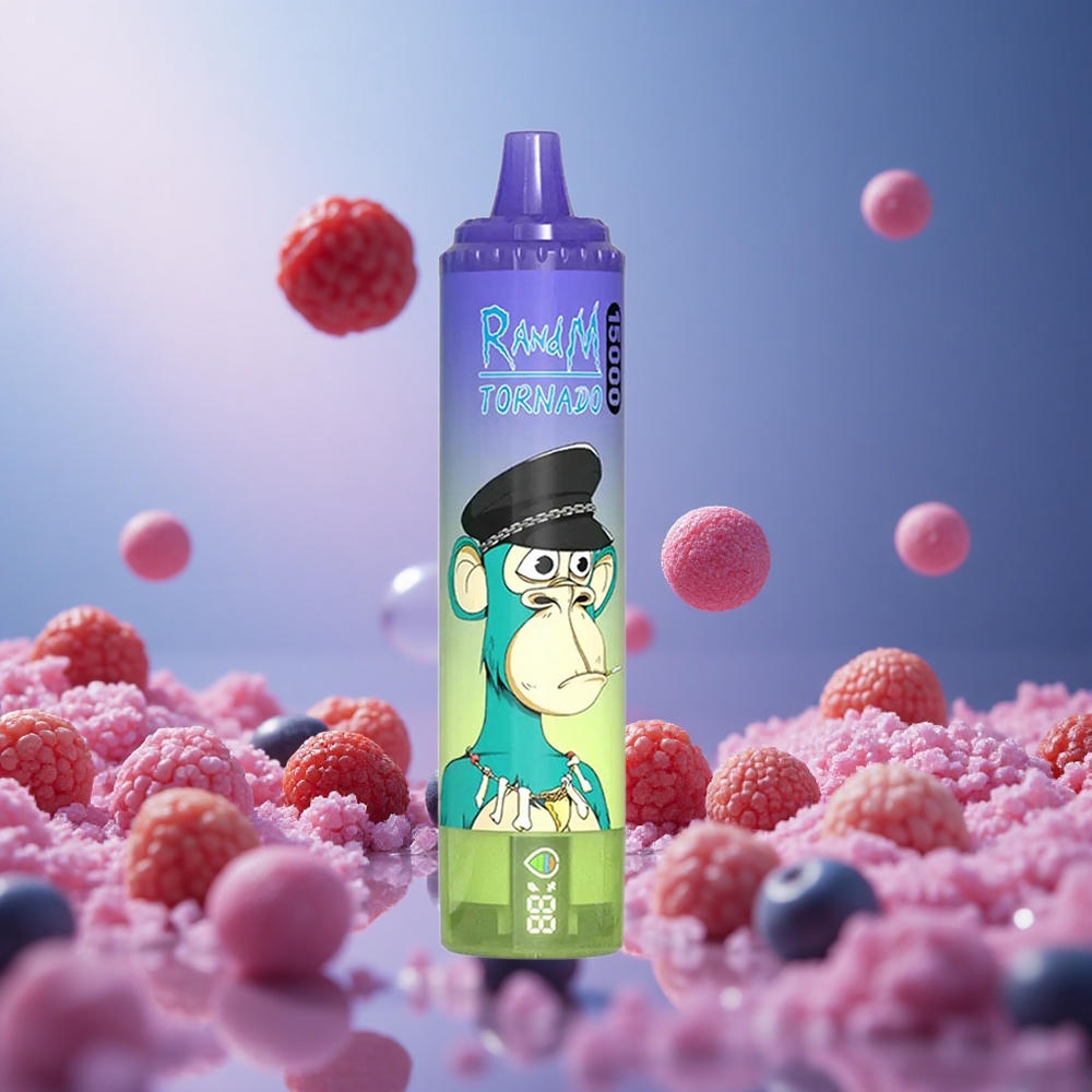 Blueberry Bubble Gum RandM Tornado 15000 Puffs 25ml Disposable Vape