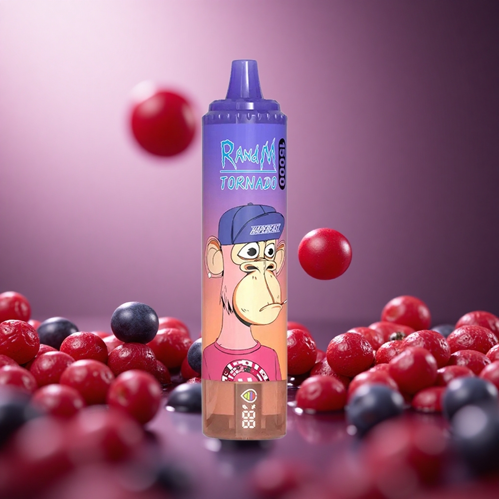 Blueberry Cherry Cranberry RandM Tornado 15000 Puffs 25ml Mesh Coil