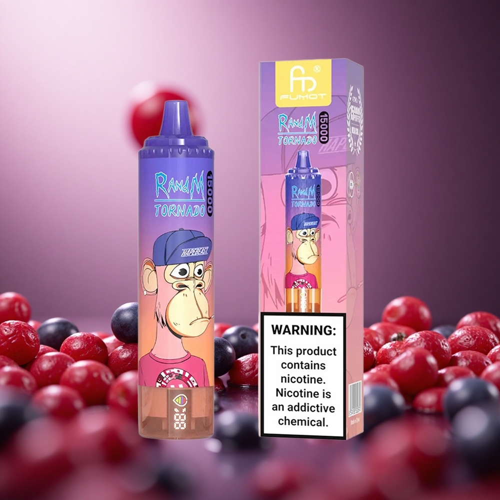 Blueberry Cherry Cranberry RandM Tornado 15000 Puffs 25ml Mesh Coil
