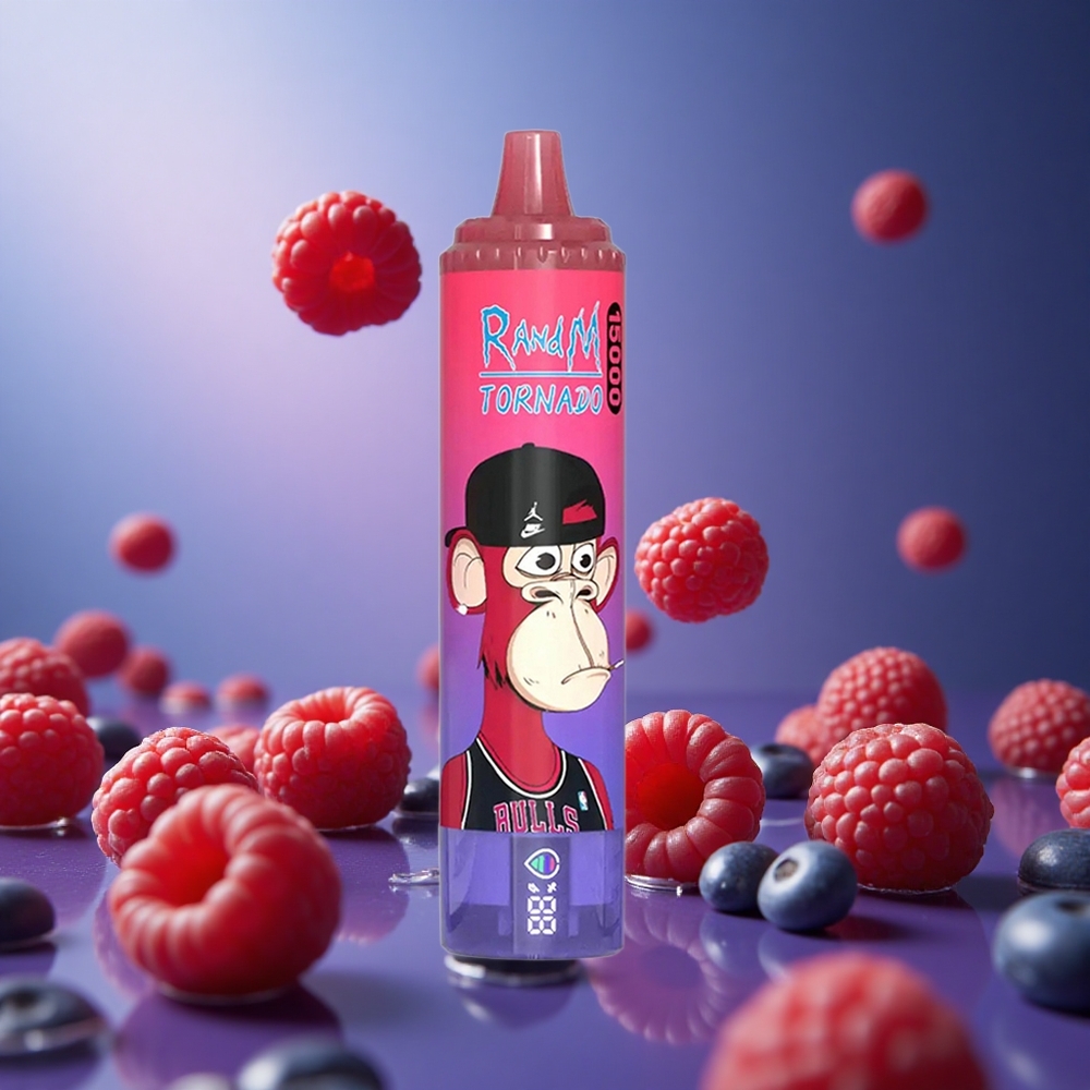 Bluesour Raspberry RandM Fumot Tornado 15000 Puffs 25ml Mesh Coil