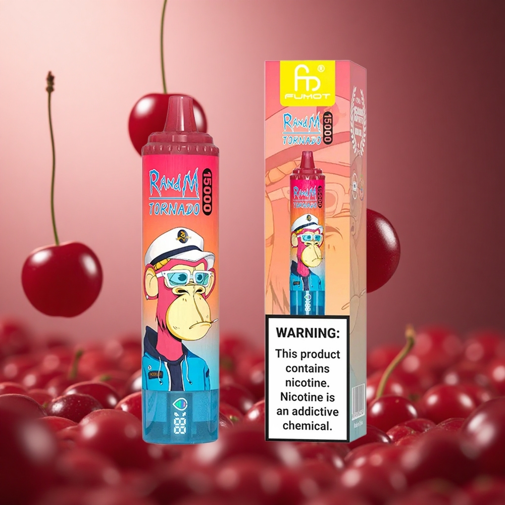 Cherry RandM Tornado 15000 Puffs 25ml Disposable Vape