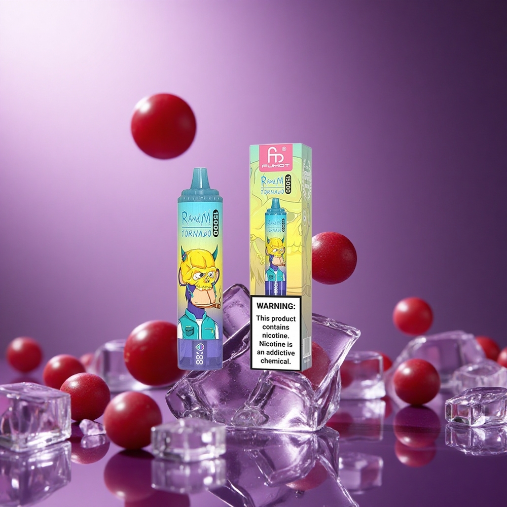 Grape Ice RandM Tornado 15000 Puffs 25ml Mesh Coil Disposable Vape