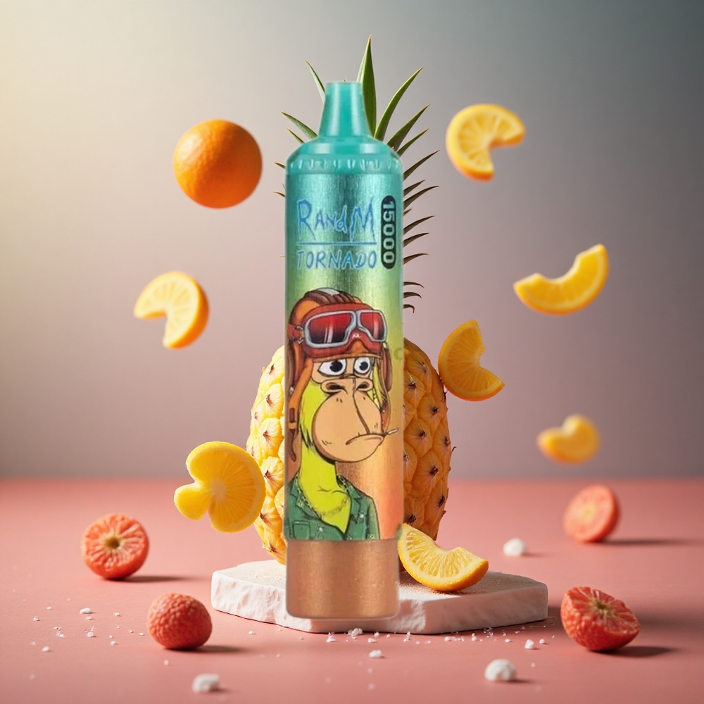 Iced Pineapple RandM Tornado 15000 Puffs 25ml Disposable Vape