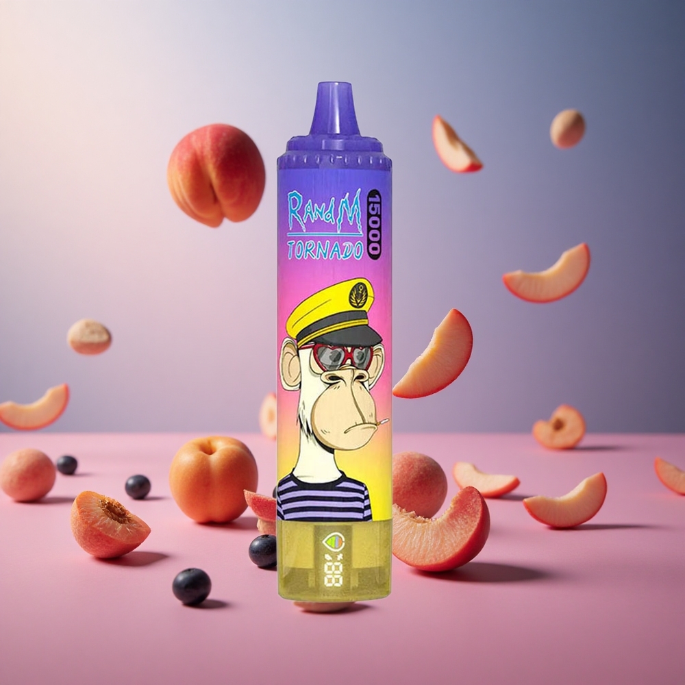 Peach Blueberry Candy RandM Tornado 15000 Puffs 25ml