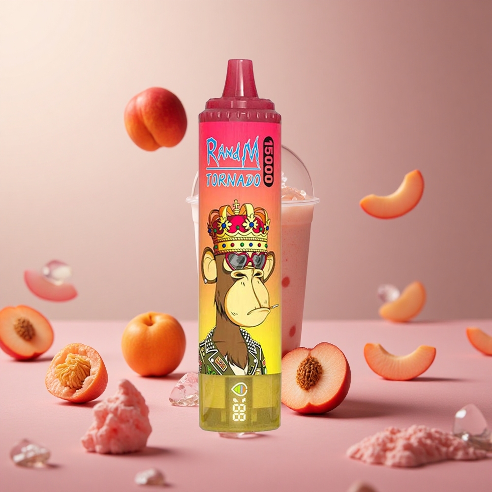 Peach Ice RandM Tornado 15000 Puffs 25ml Disposable Vape