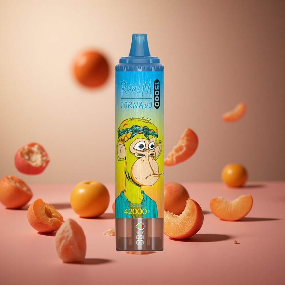 Peach Mango RandM Tornado 15000 Puffs 25ml Mesh Coil