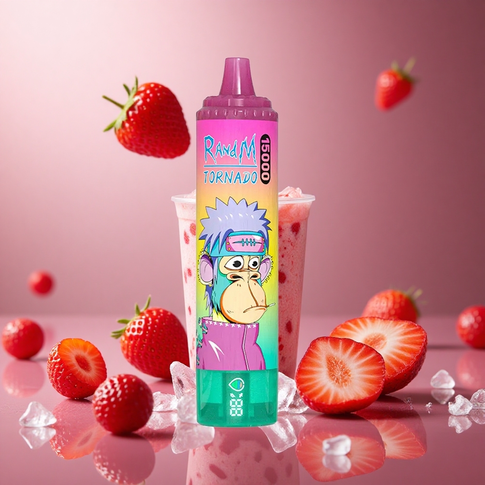 Strawberry Ice RandM Tornado 15000 Puffs 25ml Mesh Coil