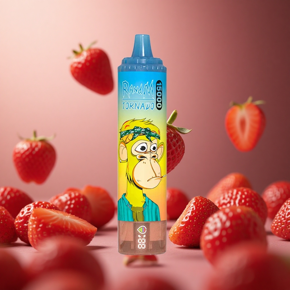 Strawberry RandM Tornado 15000 Puffs 25ml Disposable Vape