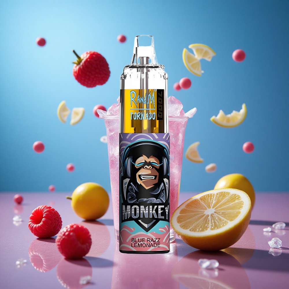 Blue Razz Lemonade RandM Fumot Tornado 7000 Puffs 14 ML E-liquid