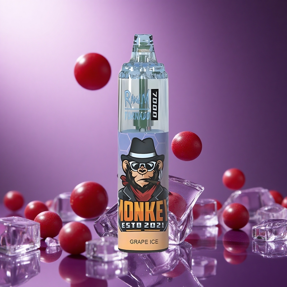 Grape Ice RandM Fumot Tornado 7000 Puffs 14ML E-liquid