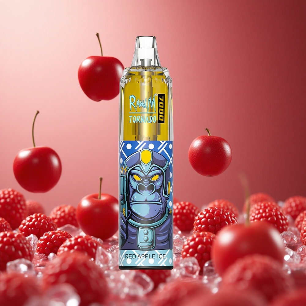 Red Apple Ice RandM Fumot Tornado 7000 Puffs 850MAH Disposable Vape