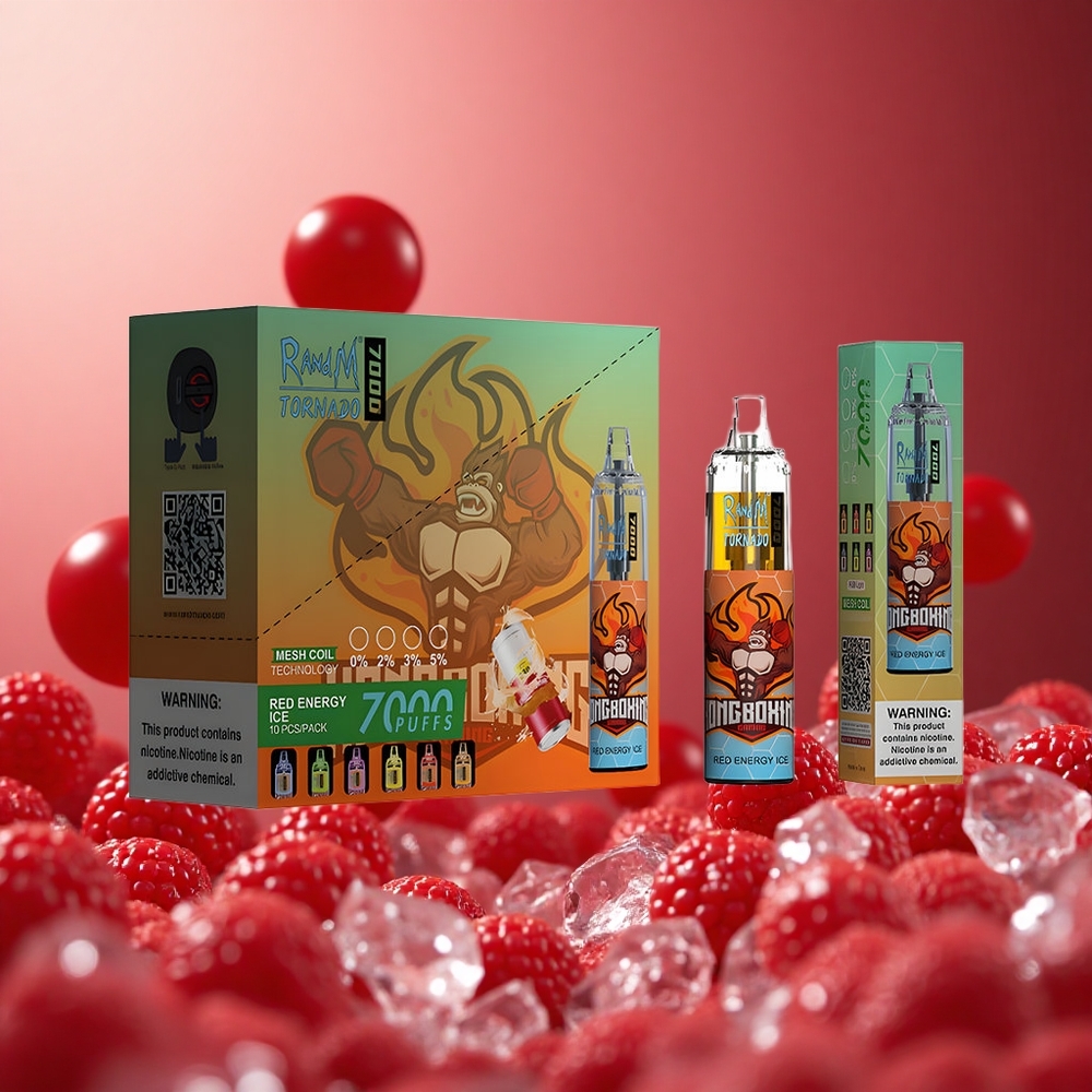 Red Energy Ice RandM Fumot Tornado 7000 Puffs 14ML Air-Adjustable
