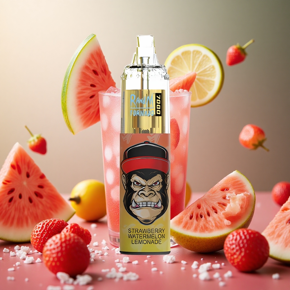 Strawberry Watermelon Lemonade RandM Fumot Tornado 7000 Puffs 14ML E-liquid Disposable Vape
