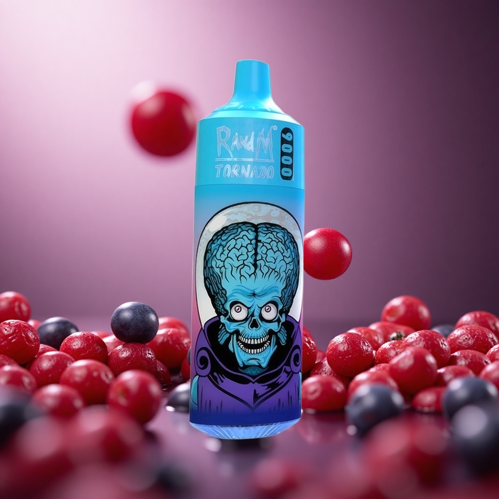 Blueberry Cherry Cranberry RandM Tornado 9000 Puffs 18mL Mesh Coil