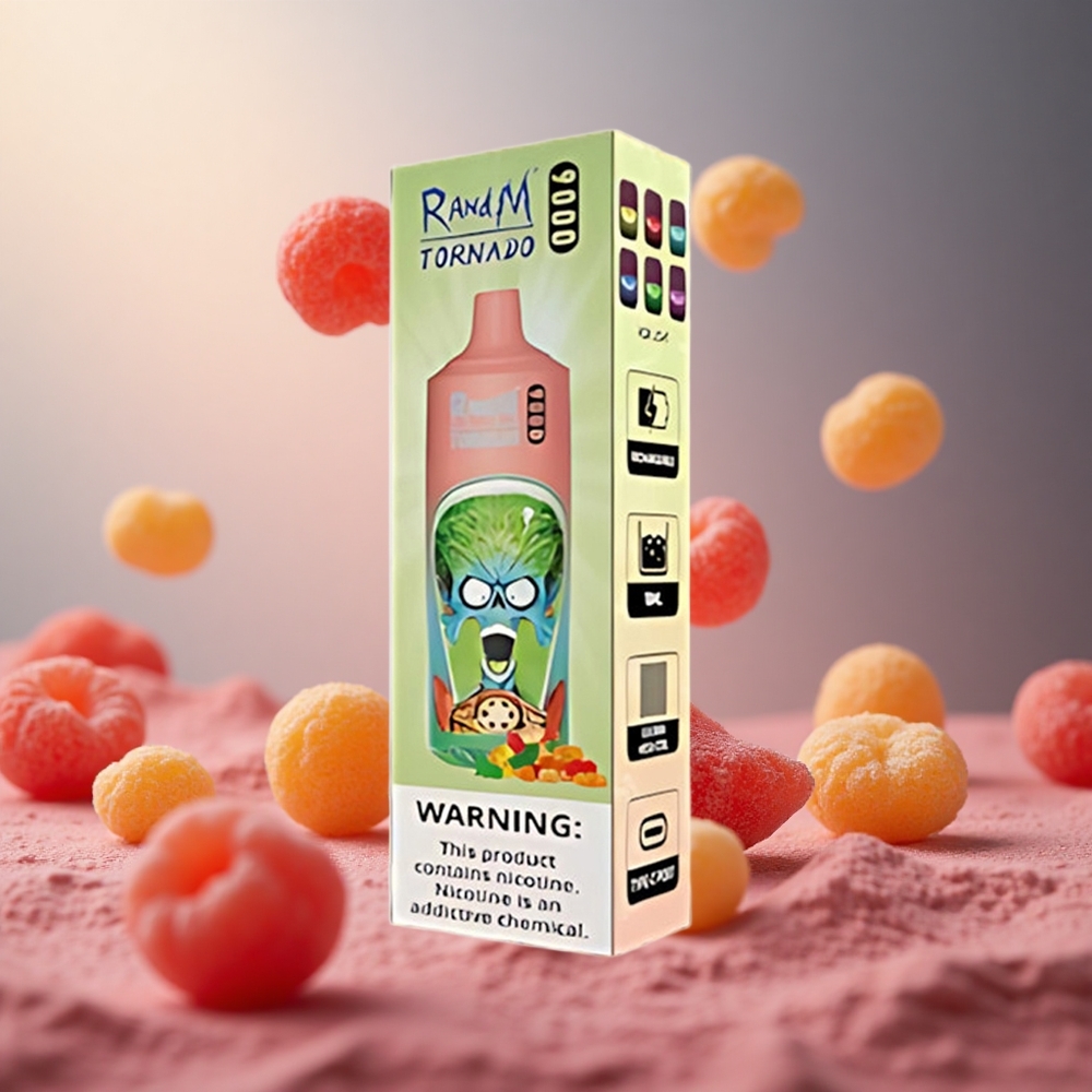 Gummy Bear RandM Tornado 9000 Puffs 18mL Mesh Coil