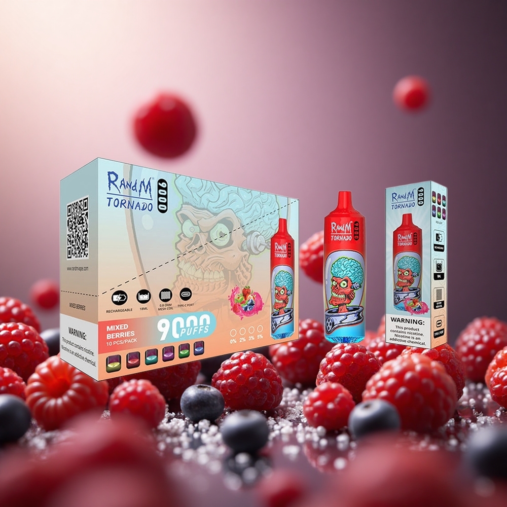 Mixed Berries RandM Tornado 9000 Puffs 18mL Mesh Coil