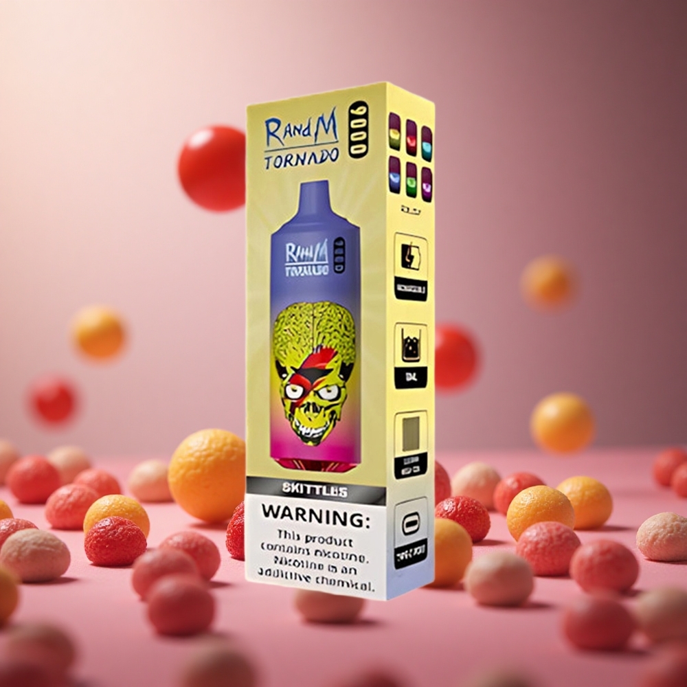 Skittles RandM Tornado 9000 Puffs 18mL Mesh Coil