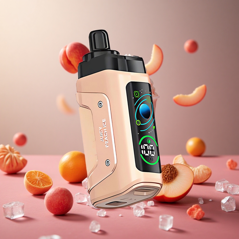 Juicy Peach Ice Razz Bar 45000 Puffs 1.0 Ohm Mesh Coil Disposable Vape