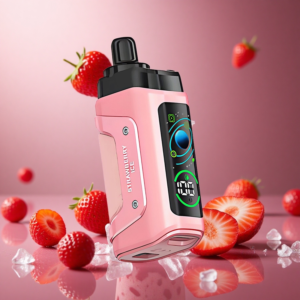 Strawberry Ice Razz Bar 45000 Puffs 1.0 Ohm Mesh Coil