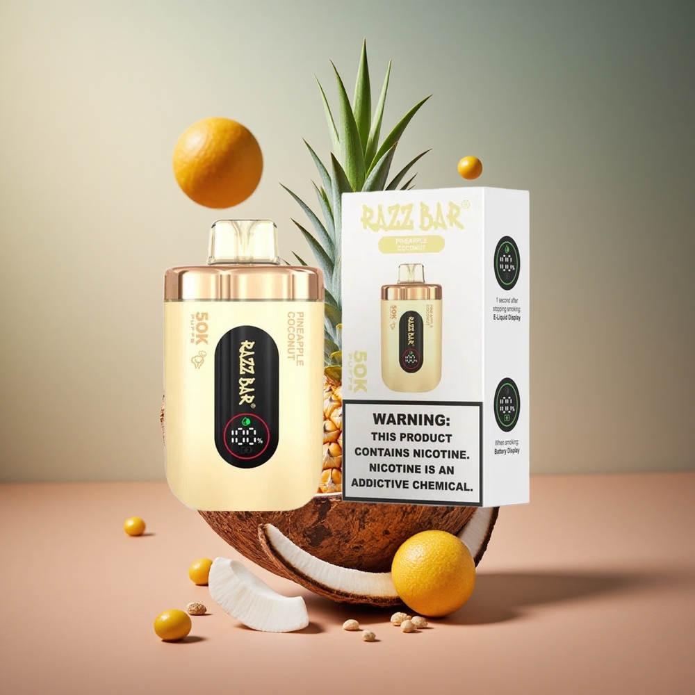 Pineapple Coconut Razz Bar 50K Puffs 2% Nicotine Disposable Vape