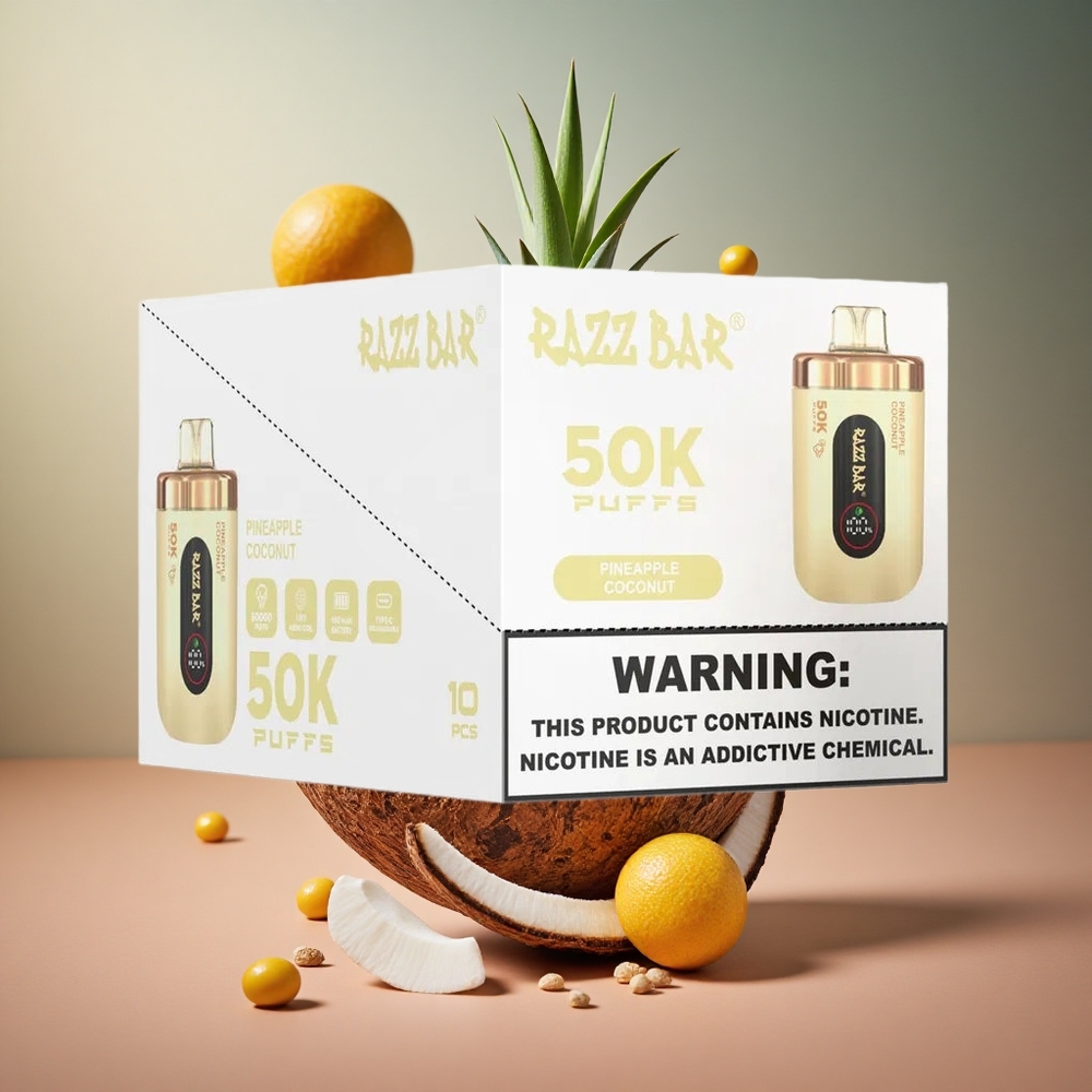 Pineapple Coconut Razz Bar 50K Puffs 2% Nicotine Disposable Vape