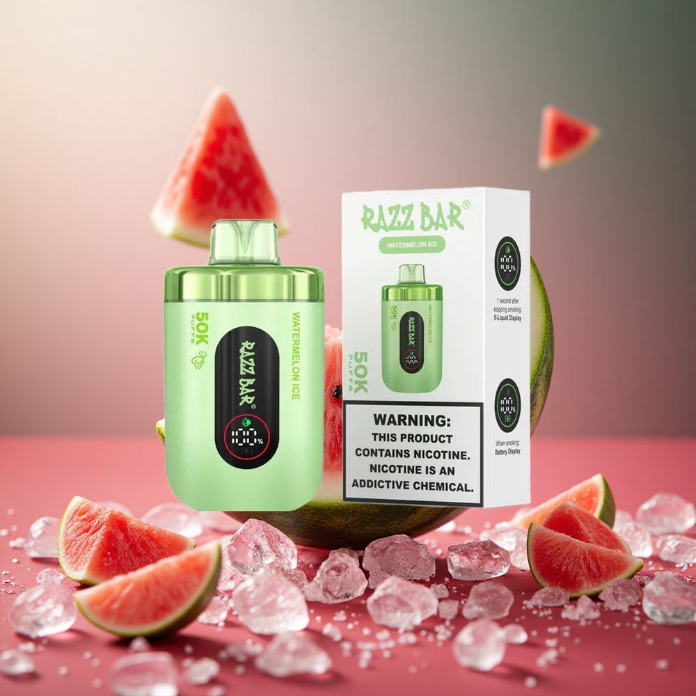 Watermelon Ice Razz Bar 50000 Puffs 1.0 Ohm Mesh Coil