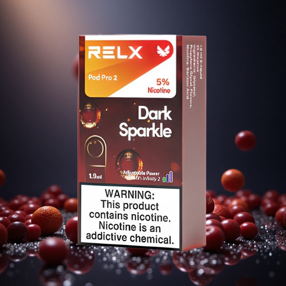 Dark Sparkle Relx Pod Pro 2 600 Puffs 5% Nicotine 3 Voltage Modes Vape Device