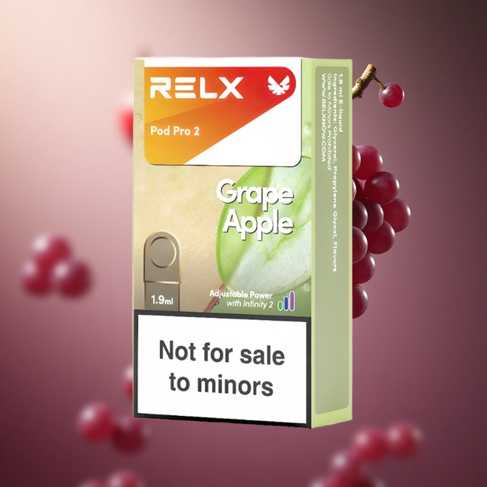 Grape Apple RELX Pod Pro 2 600 Puffs 1.9ml 3 Voltage Modes