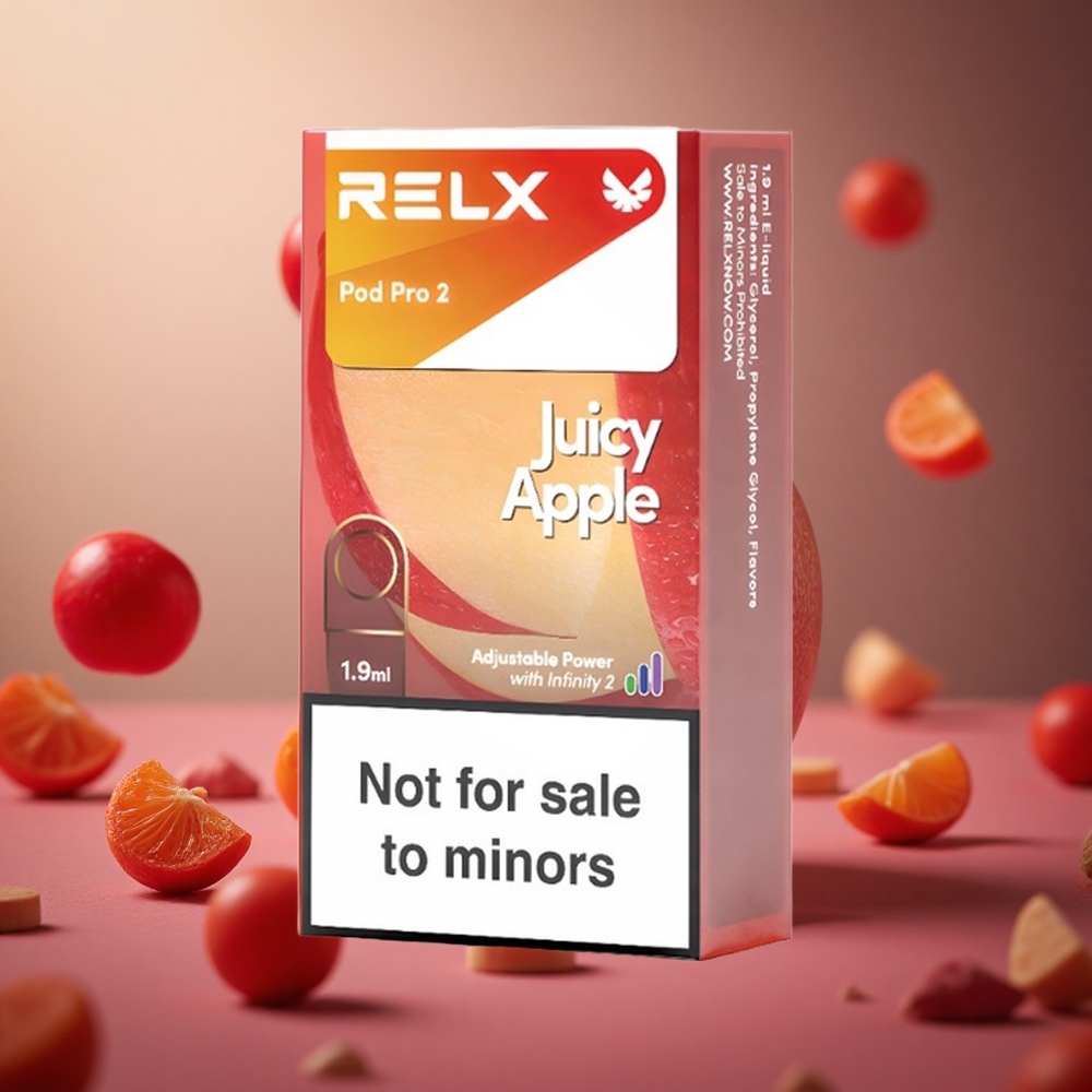 Juicy Apple RELX Pod Pro 2 600 Puffs 1.9ml Eco Smooth Boost Vape Device