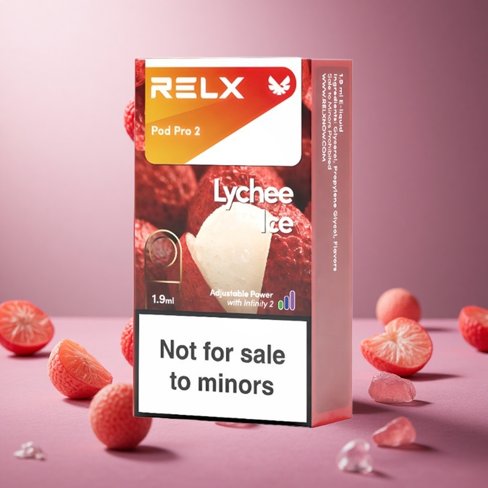 Lychee Ice RELX Pod Pro 2 600 Puffs 1.9ml 3 Voltage Adjustment