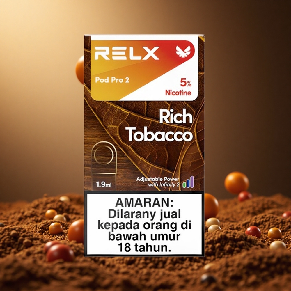 Rich Tobacco RELX Pod Pro 2 600 Puffs 1.9ml 3 Voltage Modes